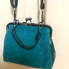 【お話し中】合皮・コーデュロイ斜め掛けミニショルダーバッグの画像