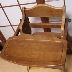 木製　ベビーチェアー ハイタイプの画像