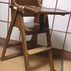 木製　ベビーチェアー ハイタイプの画像