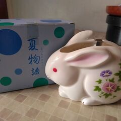 うさぎ（陶器置物　蚊遺器）新品の画像