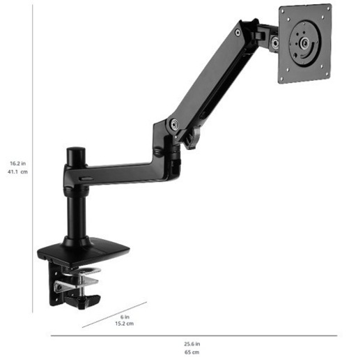 A) モニターアーム ブラック (11.3kgまで対応)