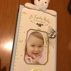 a lovely baby フォトフレーム　写真入れ　身長計　壁掛け式