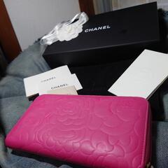 ☆極美品☆正規品☆希少カラー Chanel カメリア ラウンドファスナー ピンクの画像