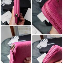 ☆極美品☆正規品☆希少カラー Chanel カメリア ラウンドファスナー ピンクの画像