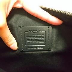 【新品 55%OFF】COACH 正規アウトレット品 セカンドバッグ ポーチ ダークブラウンの画像