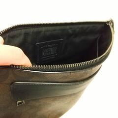 【新品 55%OFF】COACH 正規アウトレット品 セカンドバッグ ポーチ ダークブラウンの画像