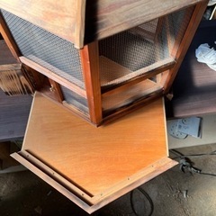 室内用鳥小屋　チーク塗装プラスバーナー焼き目の画像