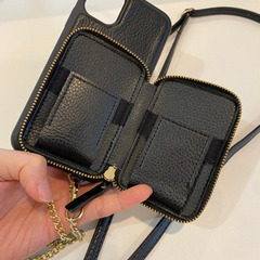 iphone11ケース　カード収納&肩下げ紐付きの画像