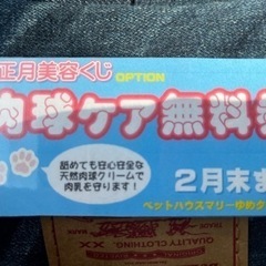 肉球ケア無料券