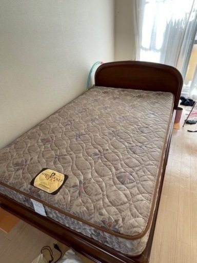 収納有セミダブルベッド(マットレス付き)