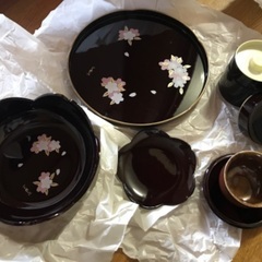 来客セット（湯呑、茶たく、皿、お盆）茶器セット