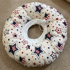 エリザベスカラー　Mサイズ　リバーシブル　布　ペット用