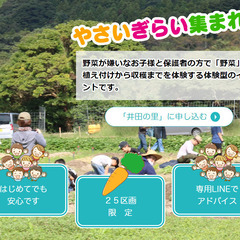 やさいぎらい集まれ！　体験交流農園「井田の里」