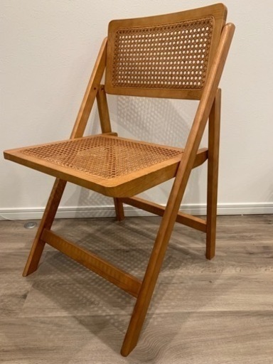 【最終値引き】ZARA 　ラタン&ウッド折りたたみ式チェア