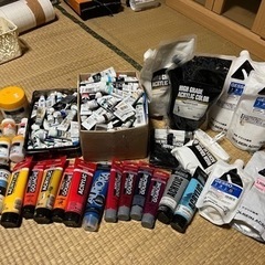 アクリル絵の具　下地材　メディウム類　一式