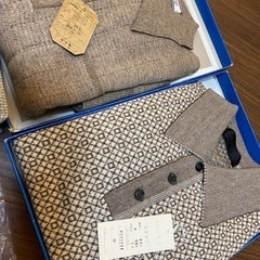 メンズ　ポロシャツ　カシミヤセーター　未使用品の画像