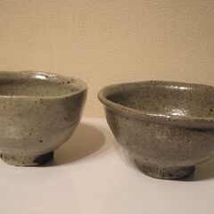 作家ものです! べんべん窯　大きな飯茶碗と小さな茶碗　ご夫婦でどうぞ