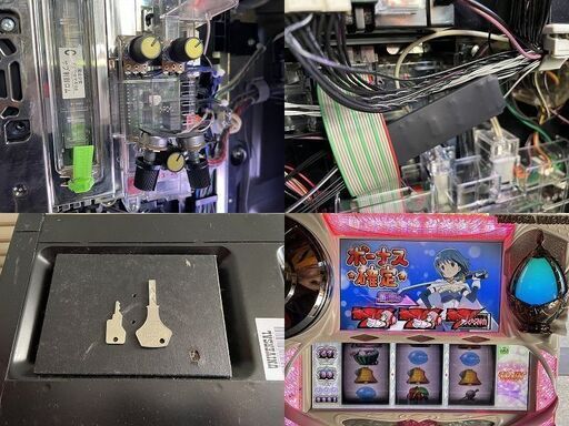★ 動作〇 ★ パチスロ 実機 初代 まどか☆マギカ 設定/ドアキー コイン不要 家庭用電源 アルティメットパネル