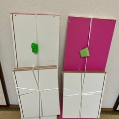 カラーボックス　3段　ピンク　2個の画像