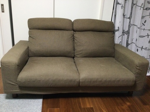 無印良品　ソファ　2人　カバー　ヘッドレスト付