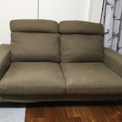 無印良品　ソファ　2人　カバー　ヘッドレスト付