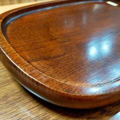 【新品未使用】お盆　森の器　加賀塗　小判盆の画像
