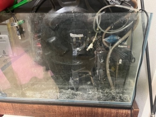 90cm水槽　オールガラス水槽