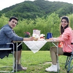 アウトドア　チェア2つ+テーブルセットの画像