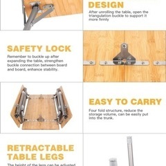 アウトドア　チェア2つ+テーブルセットの画像