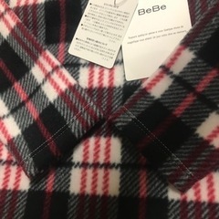 試着のみ　100 ワンピース　チェック　べべ　定価7,900円の画像