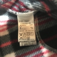 試着のみ　100 ワンピース　チェック　べべ　定価7,900円の画像