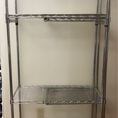 【決定しました】伸縮できる便利なスチールラック　中古の画像