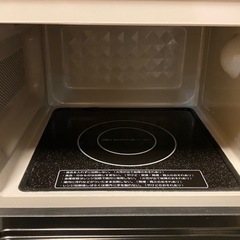 中古品 電子レンジとレンジ上ラックの画像
