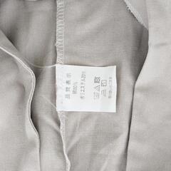 【美品】バックリボンサロペット オーバーオール サロペット ワイドパンツ グレージュの画像