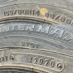 けっこう良いスタッドレス 155/80R14 2本／DL WINTERMAXX 8分,9分上 A4089-02の画像