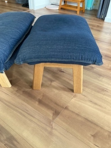 無印良品　ソファ　一人掛け　オットマン付き