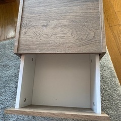 【お取引完了】サイドテーブル　ウッドアイアン　キャビネット　小さな引き出し　花台の画像