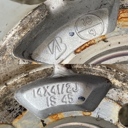 【20年製バリ山】155/65R14 ブルーアース RV-02CK アルミ　４本