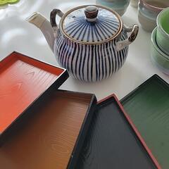 湯呑み、おちょこ、急須、お茶菓子入れの画像
