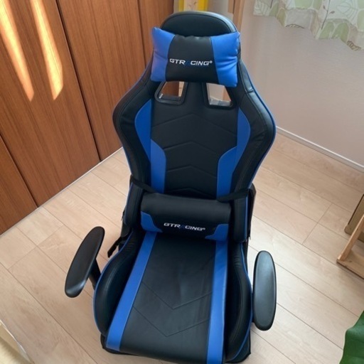 ゲーミング座椅子（ゲーミングチェア）GTRACING ブルー