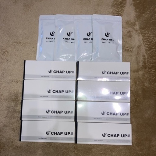 【新品未使用】　CHAP UP チャップアップ 育毛剤×8、育毛サプリ×4