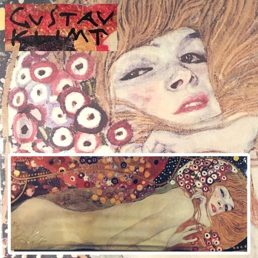 KI12/62　未開封 廃盤 IKEA グスタフ・クリムト 水蛇 140×56cm PJTTERYD プィエッテリード アート パネル 絵画 キャンバス インテリア◆