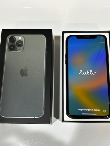 iPhone11pro 256G ミッドナイトグリーン 付属品完備 バ残90