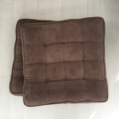 【美品】座布団 フロアクッション 50cm 正方形 2個セット