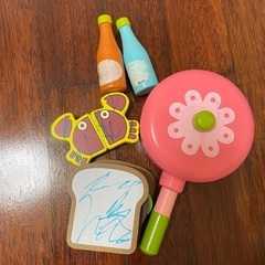 ままごと用木製キッチン＆木製おままごとセットの画像
