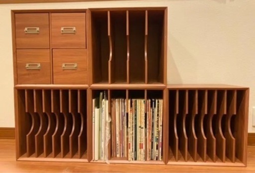 雑誌　CD 収納ボックス  木製