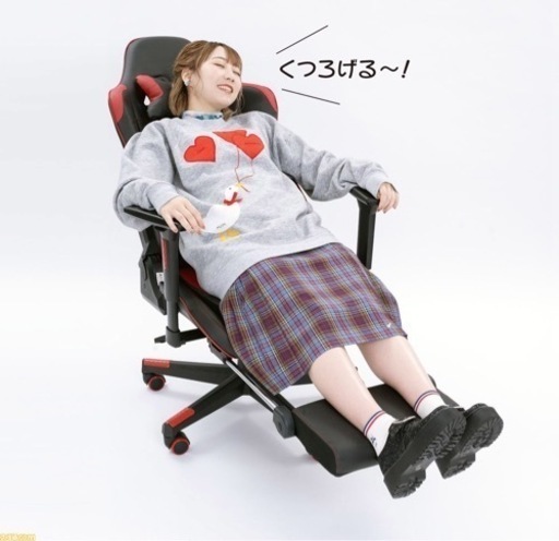 限定1台★50%OFF【やっぱり「お、値段以上‼」ニトリ】ゲーミングチェア(ヘイデンPRO2 フットレスト付き BK/RE) 