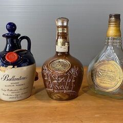 引き渡し者決定！アンティーク　洋酒の空き瓶の画像