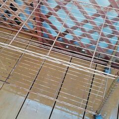 解体ハンマー購入しました。屋外使用　ニトリ　スチールラックCUSTOM幅115センチ2段クロームの画像