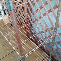 解体ハンマー購入しました。屋外使用　ニトリ　スチールラックCUSTOM幅115センチ2段クロームの画像